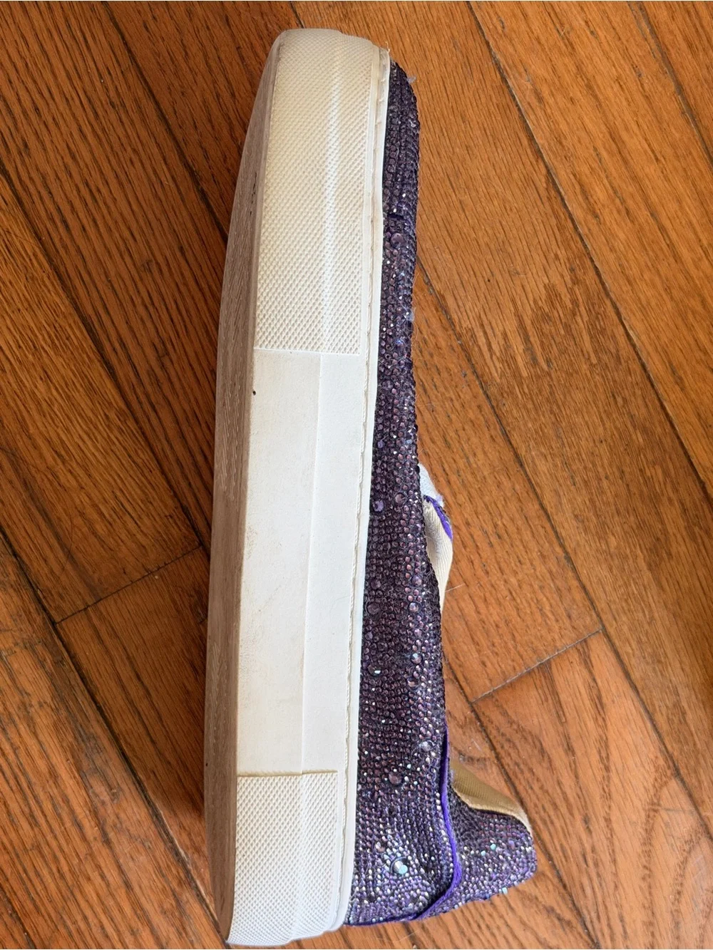 Betsey Johnson Purple Rhinestone Espadrille Sneakers